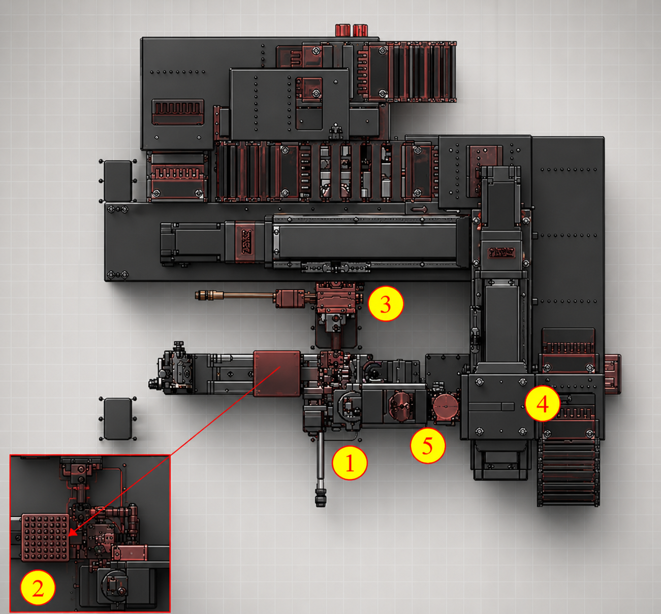 AOI and dispensing head module CAD